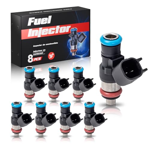 ENA 4 Holes Fuel Injectors Set of 8 Compatible with Chevrolet Pontiac Camaro 2010-2015, Corvette 2006-2013, SS 2014-2017, G8 2008 2009, V8 6.2L 7.0L, Replacement for FJ988 0280158051 12576341 4G2041