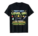 Test Day Level Up Funny Gamer Student State Testing T-Shirt