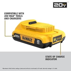 DEWALT 20V MAX Battery, Compact 2.0Ah Double Pack (DCB203-2) — photo 3 of 6