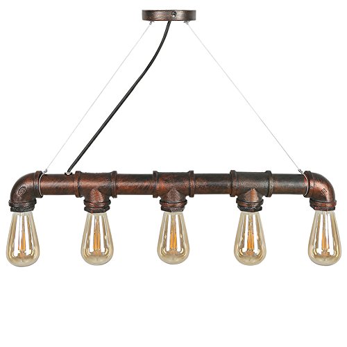 CCLIFE Waterpijp Hanglamp Industriële Koperen Metalen Hanglamp Industriële Hanglamp Hanglamp Vintage Retro - Afbeelding 6