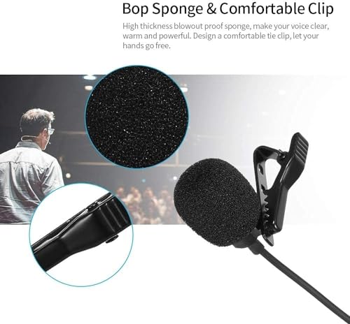 Microphone lavalier clip stéréo portable pour interviews et smartphones