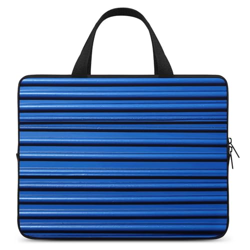 Sac ordinateur portable homme femme bleu ondulé sacoche de transport