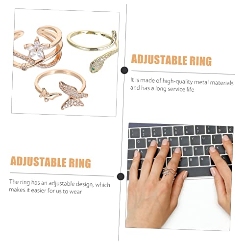 Anneaux fidget anti-stress et bagues d'ongles ajustables pour femme - 2