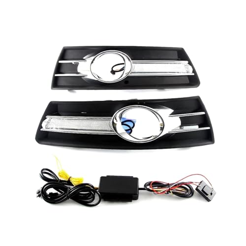XCZPRKMXY LED DRL Daytime Running Light Front Fog Lamps with Turn Signal Accessories Compatible With VW Passat CC 2009 2010 2011 2012