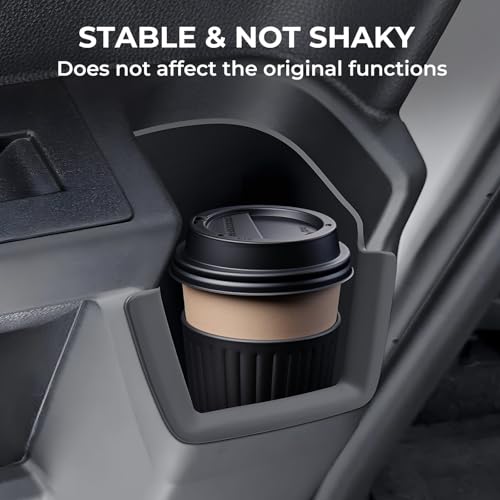 Image of 2PCS Rear Cup Holder Inserts for Toyota 4Runner 2026 2025 (6th Gen), Interior Accessories TPE Cup Holder for 2025-2026 4 Runner, Black