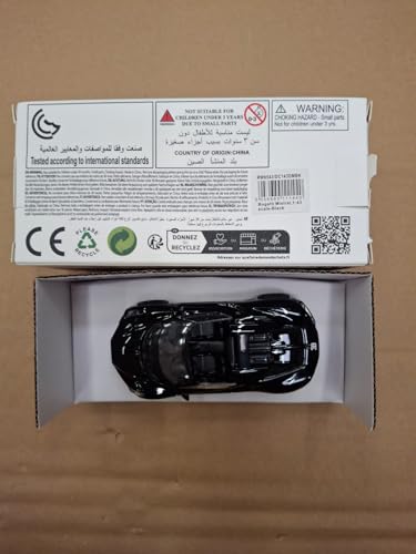 Bugatti Mistral Roadster 1:43 Scale Die-Cast Model Car - Gloss Black | Detailed Collectors Edition Diecast | Official Licensed Product