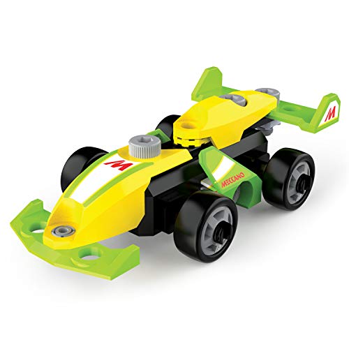 41C5zRXW57L MECCANO - Mes PREMIÈRES CONSTRUCTIONS Junior - Voiture de Course, Moto, Hélicoptère ou Bulldozer - Jeu Construction avec 2 Outils - Modèle aléatoire - Jouet Enfant 5 Ans et +
