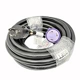 Parkworld NEMA L6-30 Extension Cord, Locking 3-Prong, 30 AMP, 250 Volts, 7500 Watts (25FT)