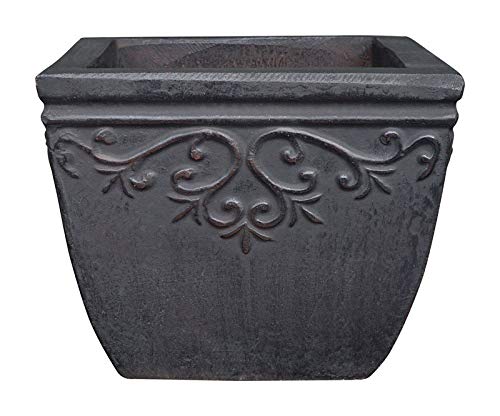 Southern Patio 7626401 6.69 x 8.27 in. Gray Ceramic Lylah Planter