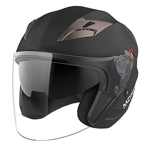  Motocubo CASCO MOTO JET TOURER DOPPIA VISIERA NERO OPACO TG S