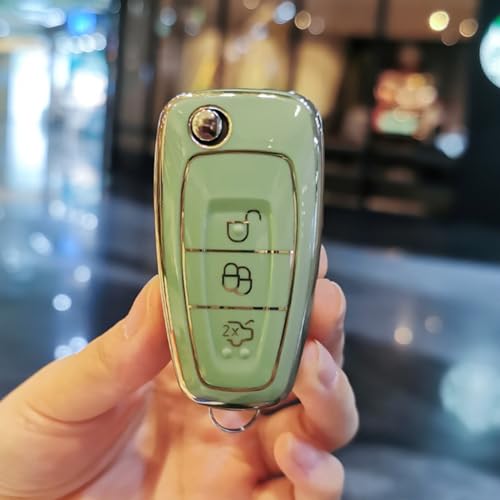 Carcasa de TPU para llave Ford con acabado elegante verde de alta densidad