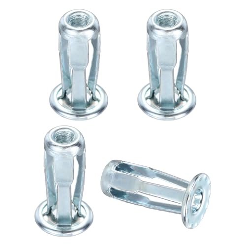 BOLTALIVON 15Pcs Jack Nut M4x20 Petal Rivet Nuts Zinc Plated Blue Silver