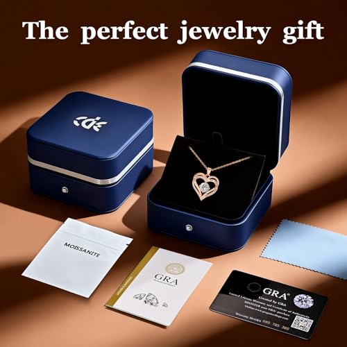 Image of CDE S925 Birthstone Heart Pendant Necklaces Jewelry Gifts for Wife