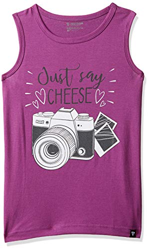 Image of PROTEENS Girl's Plain Regular fit T-Shirt (P-GTS002- Purple 3-4 Years)