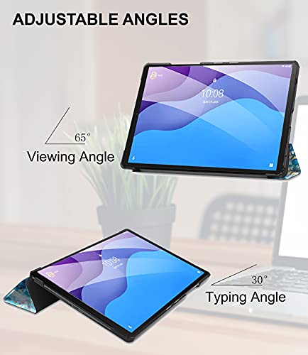 Image of Robustrion Smart Trifold Hard Back Flip Stand Case for Lenovo Tab M10 FHD Plus TB-X606V / TB-X606F / TB-X606X 10.3 inch - Sandy Wave