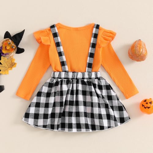 Toddler Girl Christmas Outfit Solid Shirt+Overall Tutu Skirt 1T 2T 3T 4T 5T Kids Girls Holiday Dress Set3