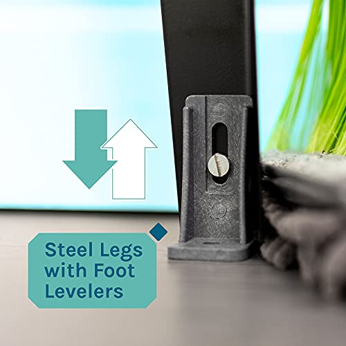 19 Gallon Utility Sink Laundry Tub By Js Jackson Supplies With Adjustable Metal Legs, Ideal For Laundry Room, Basement, Or Garage Workshop. Heavy Duty Shop Sink. No Faucet Included (Blue) #TOP7