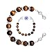 Oneress Tiger Eye Stone Interchangeable Bracelet Unique Double Lobster Claw Adjustable Bracelets, New Year's Gift for Women, Tag Not Included YA5058