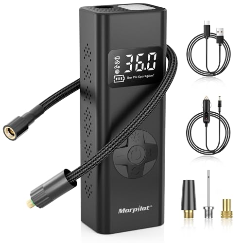 Morpilot Compresseur d'Air Portatif 7800mAh 150PSI, Gonfleur Pneus de Voiture Sans Fil avec Prise...