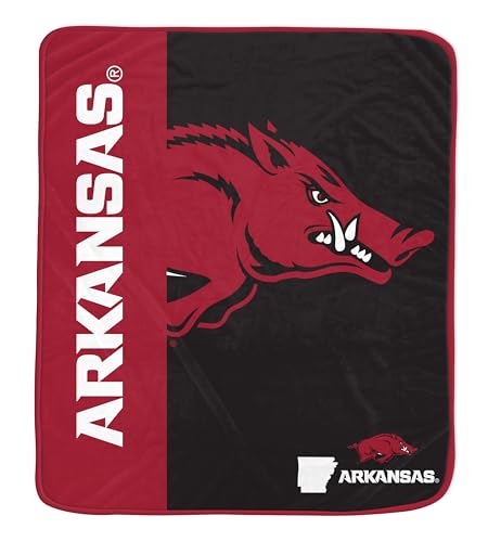 Pegasus Sports NCAA Arkansas Razorbacks Endzone Ultra Soft Tailgate Throw