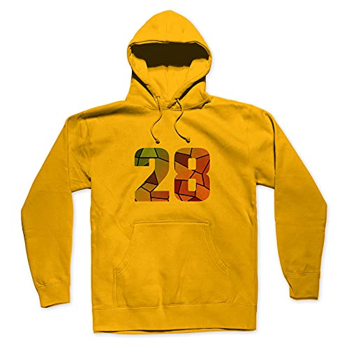Sweat à capuche 28 douillet jaune doré contre le froid pour homme et femme