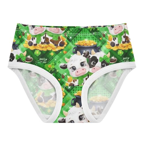 Joisal Funny Toddlers Underwear Floral 2t Cotton Panties Little Girl Cute Cartoon Cows Green Undies Kids Briefs