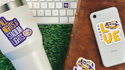 Image of LSU Stickers Decals Merch Car Sticker Tigers Football Waterproof 14 Pc