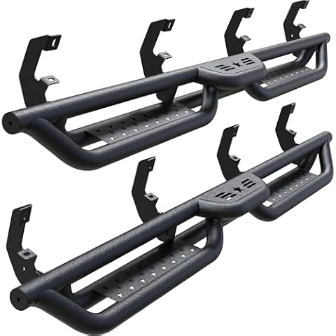 Crew Cab Running Boards Side Steps Compatible with 2019-2024 Chevy Silverado & GMC Sierra 1500 (Excl 2019 Ld/Lt), 2020-2024 Chevrolet Silverado/GMC Sierra 2500 HD 3500 HD Crew Cab Cover