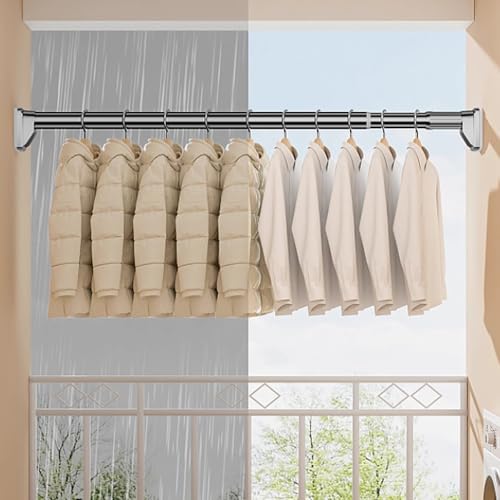 Barre de douche télescopique extensible en acier inoxydable de 40 à 55 cm - 6