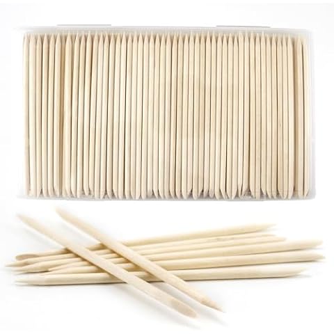 180PCS Orange Sticks For Nails 4.5 inch - Double Sided Wooden Cuticle Pusher Sticks - Professional Nail Sticks for Nail Art Manicure Pedicure - Cuticle Sticks Packed in A Case Cover