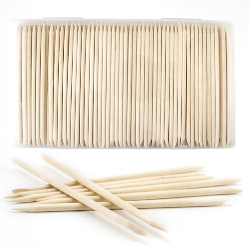 Bcowos Orange Sticks for Nails 180PCS with Storage Case