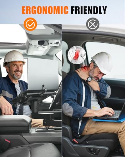 MELIPRON Van Laptop Mount Fit for Ford Transit 2014-2023 150 250 350 Cargo Van Laptop Holder Stand