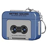Mini magistrat magnétique, mini magistrat du magnétophone, porte-clés de cassette rétro enregistrable en plastique avec de la musique, lecteur microcassette pour sacs à dos, sacs à main, microcass