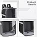 wkao Cat Carrier Backpack, Black with Bubble Window, 15.7 X 11 X 11 in, Holds 20 Lbs, Double Shoulder, Ventilated Mesh, Lightweight Oxford Cloth