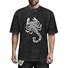 MANJIABAO Sting White Scorpion Graphic Mens Unisex Black Tee T-Shirt Black 3XL #1