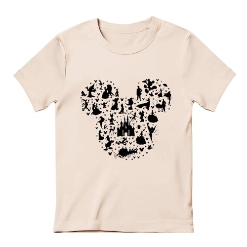 Image of Castle Fairy Shirt for Girls Cute Graphic Tee Kids Toddler Holiday Vacation T Shirts Trip Short Sleeves Summer Tops