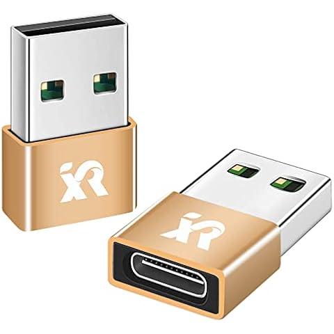 USB C to USB Adapter 2Pack, XINRUISEN USB Female to USB Male Charger Adapter Charging Cable Converter Power Plug for for iPhone 14 13 12 Pro Max/Mini/11/10/XR/XS/X/SE 2020,Samsung S20 S21 A52 A32 iPad Cover
