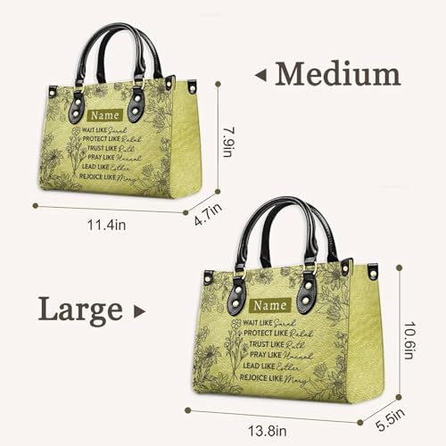 Personalized Handbag Gifts for Her - PU Leather Bags - Custom Women Tote Bag for Mother’s Day, Birthday, Wedding2