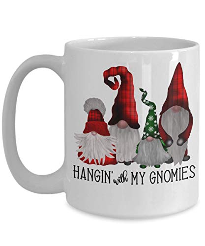 Gnome Mug Hanging With My Gnomies Funny Coffee Christmas Cup German Scandinavian Gnomes Gift for Men and Women