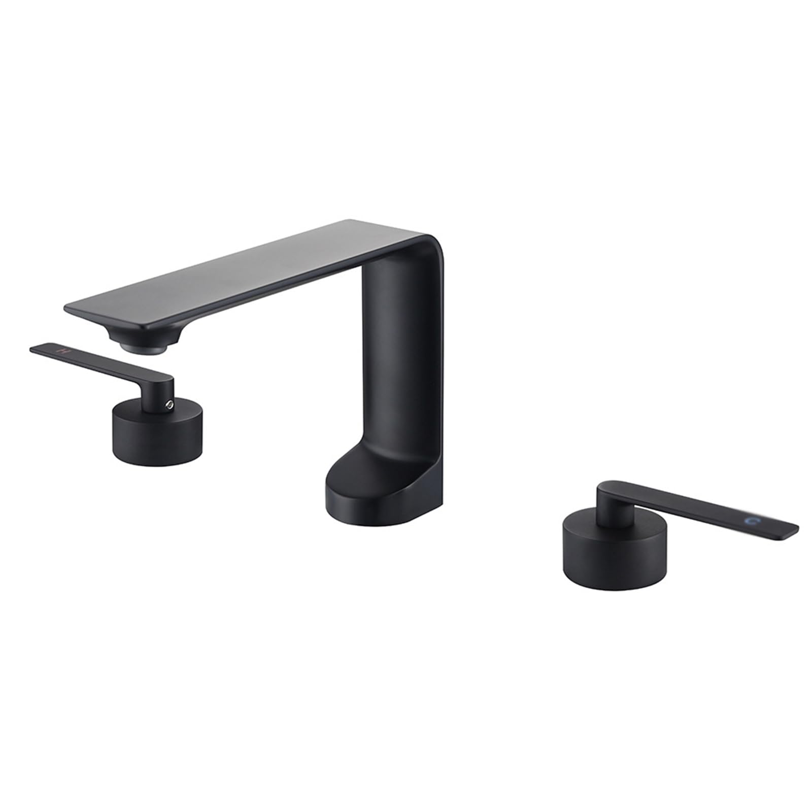 Robinet de salle de bain noir mitigeur lavabo 3 trous eau chaude et froide