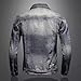 JMYECM Slim Fit Denim Jacket for Men Long Sleeve Button Down Casual Vintage Fashion Cool Jean Outerwear,L