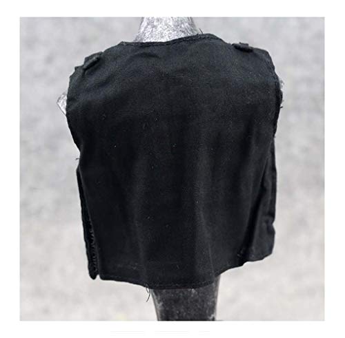 1/6 Scale Soldier Black Tactical Vest Bulletproof Jacket war Reporter Clothes for 12 Inches Soldier Action Figures - Thumbnail 5