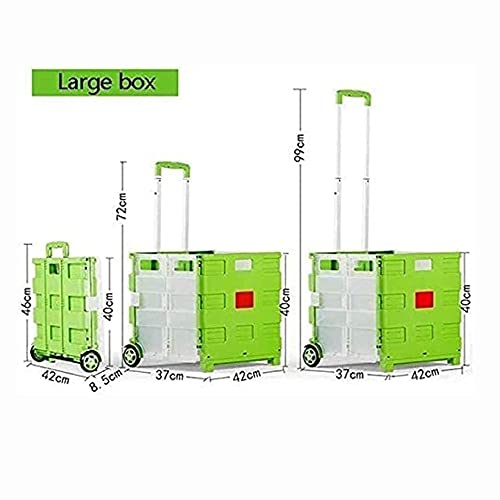 COUYY Einkaufstrolley, zusammenklappbar, verstaubar, leicht, robust, multifunktional, L – Bild 3