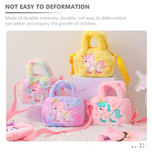 LUOZZY Plush Unicorn Backpack Animal Schoolbag Crossbody Bag Cartoon Mini Travel Bag Kids Creative G