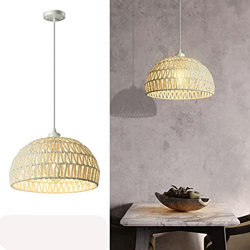 Suspension rotin pour salle à manger luminaire bohème et chaleureux cuisine