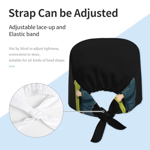 Breathable Work Hat Little boy Pulling Bamboo Shoots Printed Premium Peach Skin Velvet Adjustable, Soft, Versatile4