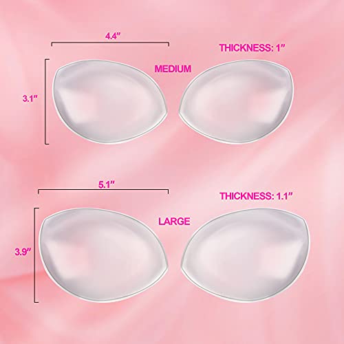 Yofidra Silicone Bra Inserts And Breast Enhancers, Add 2 Cups, Breathable, Reusable,1 Pair (Soild, L) (L) #TOP1