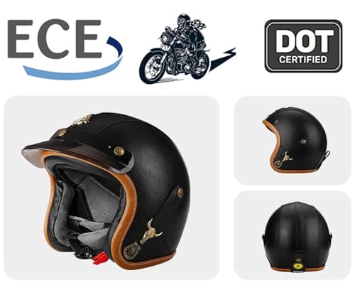 Casque jet moto bluetooth homologué ECE DOT taille S pour scooter électrique - 3