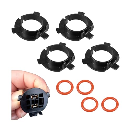BESULEN 4PCS Car LED Headlight Base, Heat Resistance Automotive H7 LED Headlight Bulb Retainers Holder Adapter Socket Base, Vehicle Accessories Compatible with K3 K4 K5 K7 and More（D106）