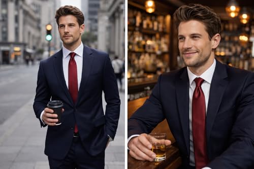 Image of SOFTSTYLE Premium Satin Necktie For Men | Wrinkle-Free | Ofice, Party & Wedding